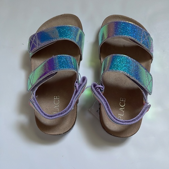 The Children Place, Holographic silver sandals, size 9. 100% faux leather - Picture 12 of 17